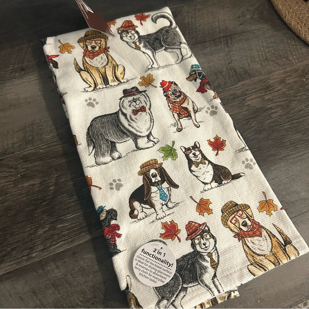 Dish Towel Dogs Tea Towel 26x16 Hobby Lobby Kitchen - Picture 3 of 4